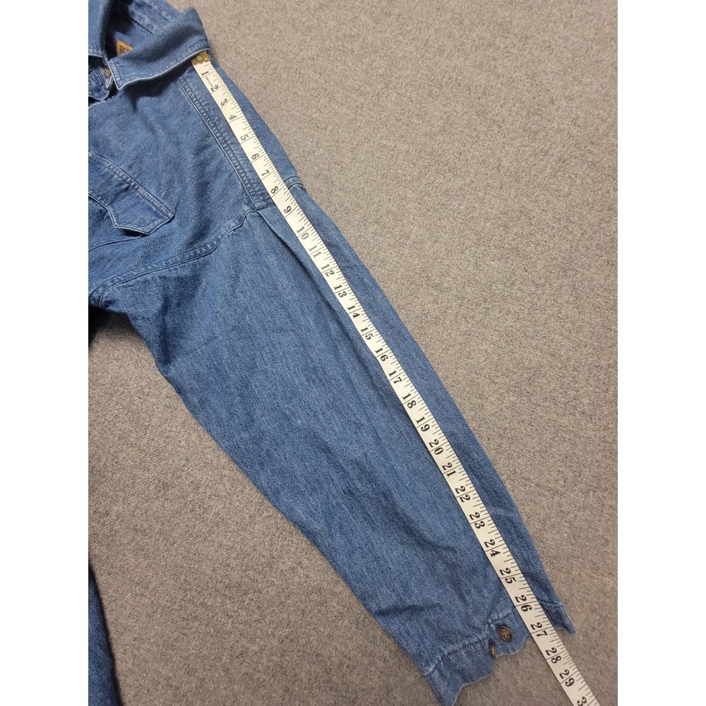 Ruff Hewn Women's Vintage 80s Denim Maxi Dress Western Prairie Made USA M - Picture 8 of 9